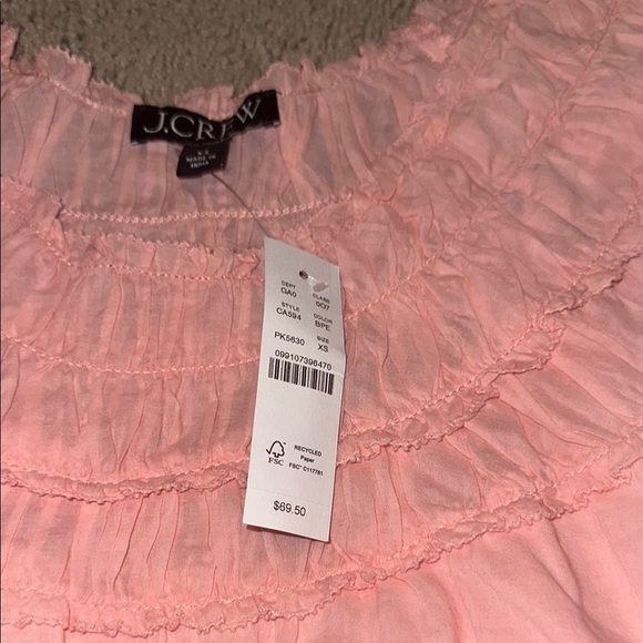 J. Crew Pink Ruffled Collar Sleeveless Blouse - Picture 4 of 5